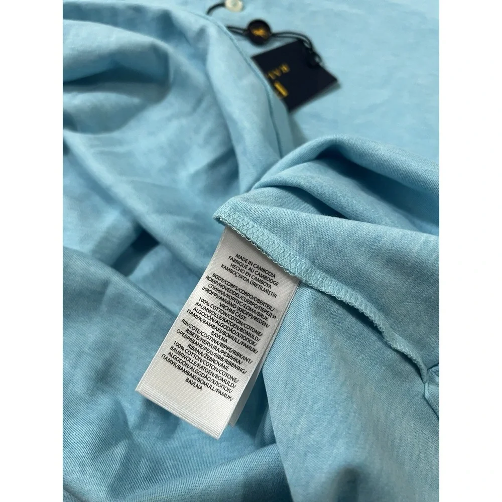Polo Ralph Lauren Size XLT Men's Mesh Pony Shirt Blue Fleshy Pony..